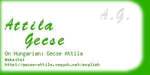 attila gecse business card